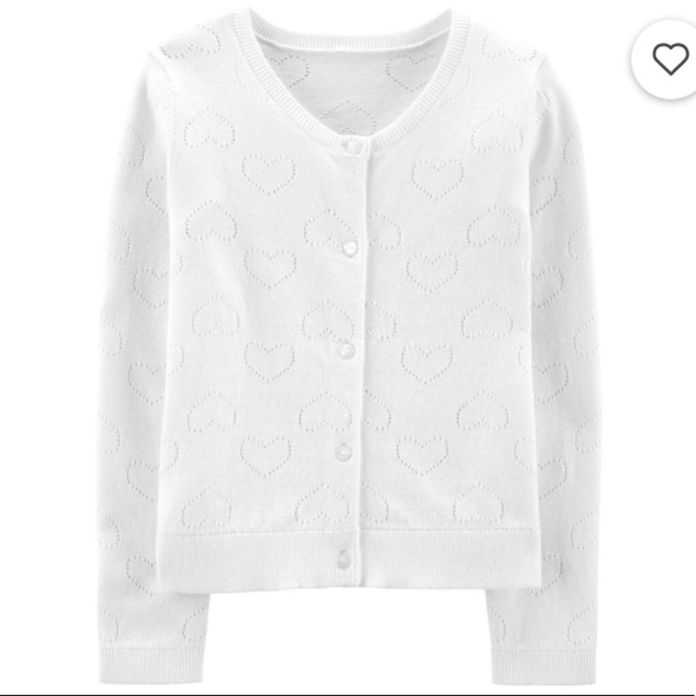 BNWT Carter’s Cardigan W/ Heart Pattern